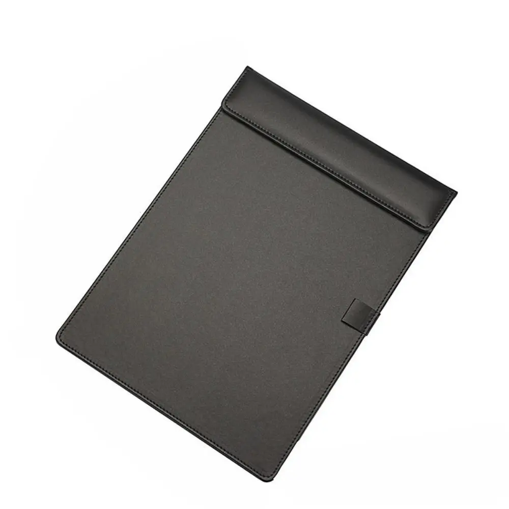 Pasta de papel de couro PU da moda A4 placa de escrita magnética porta caneta engrossar menu de almofada de escrita