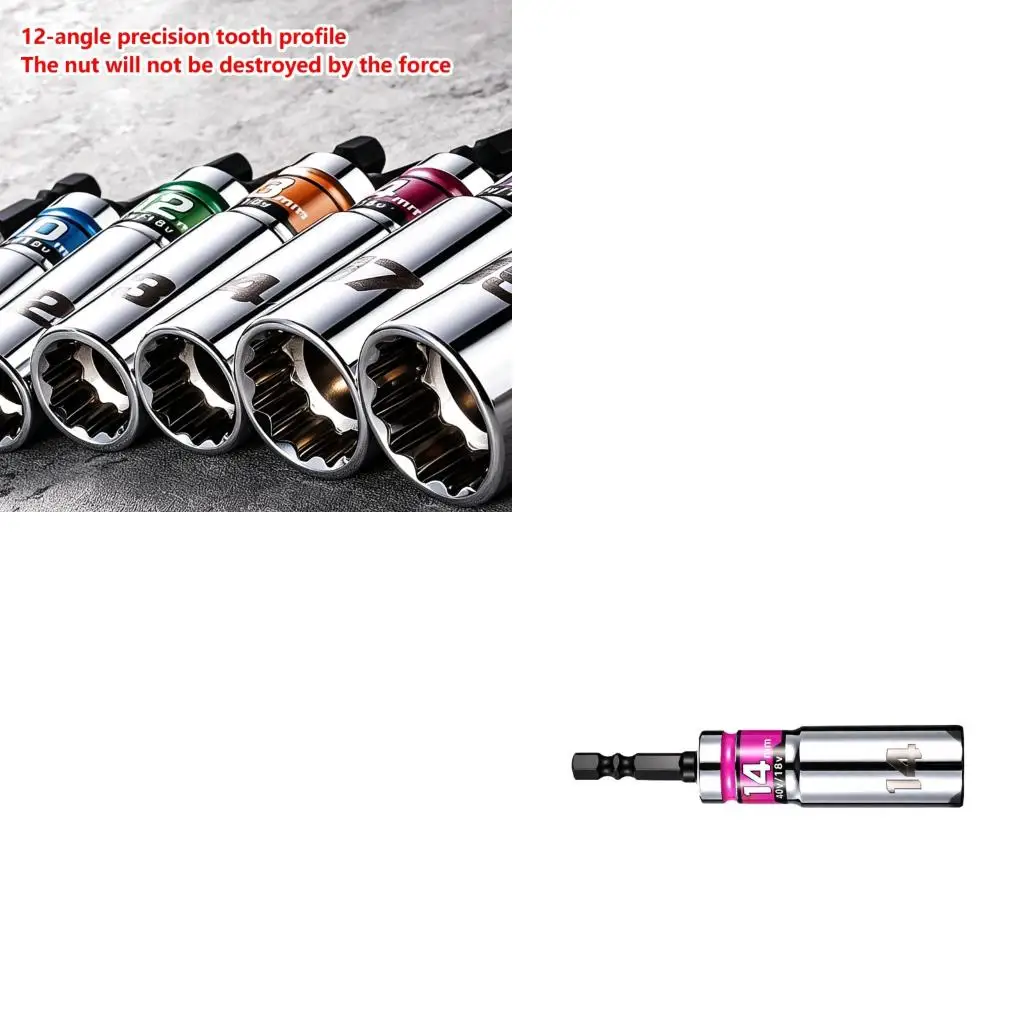 Adjustment Impact Socket 40Cr Steel, Deep Socket Adapter 1/4in Design for Restricted Access During Installation and Repair high