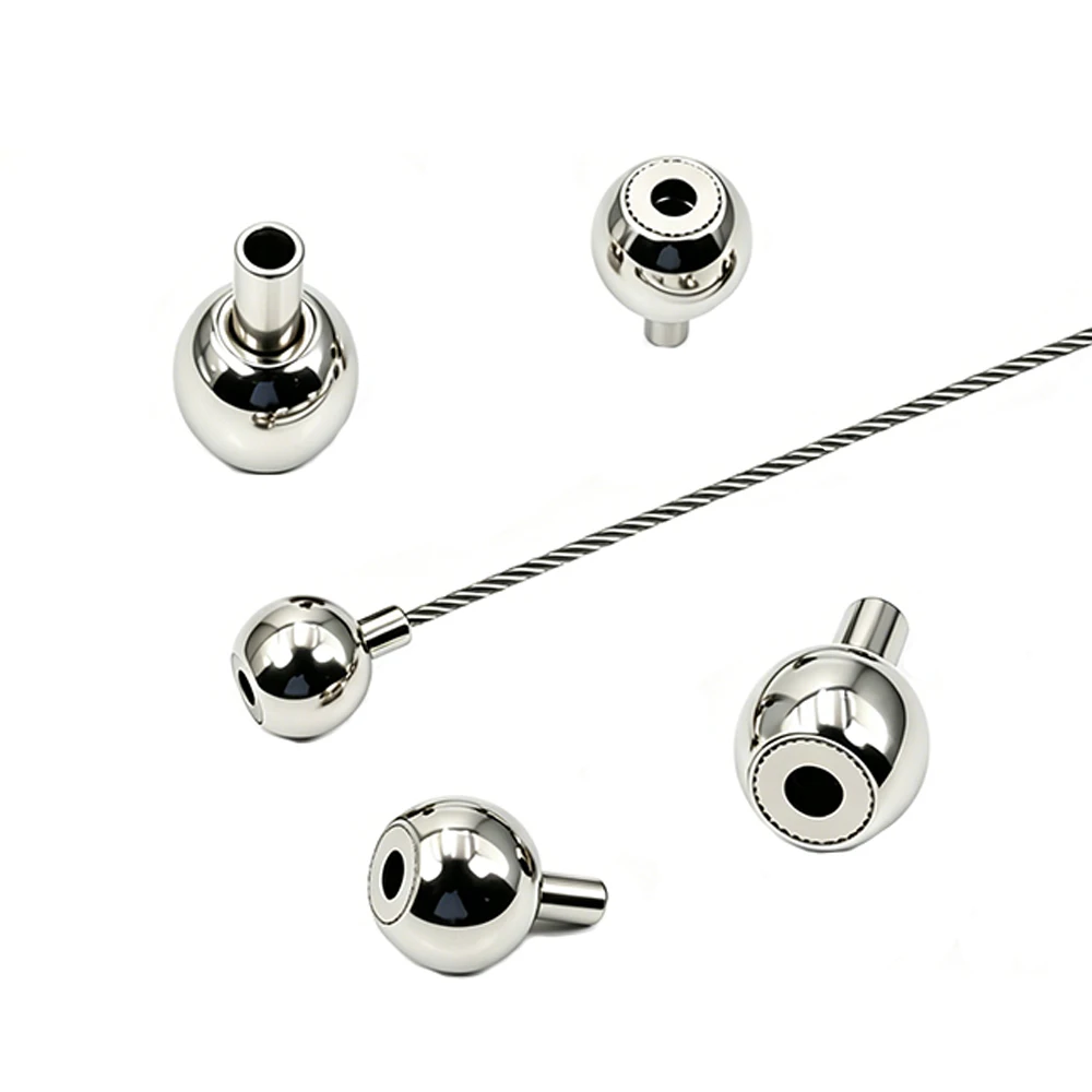 Adjustable 1.5/2/3mm Stainless Steel Wire Rope Kit with Round Wire Rope Clamp for Advertising Board Clothing Display Suspension