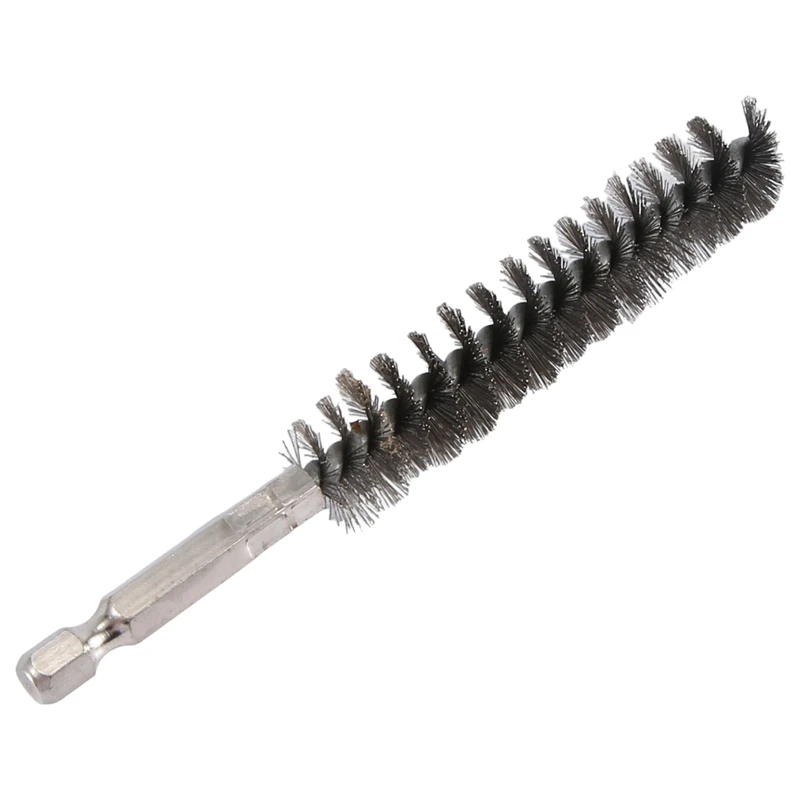 HOT! 6X Stainless Steel Bore Brush Wire Brush For Power Drill Cleaning Wire Brush Stainless Steel Brush With Hex Shank Handle