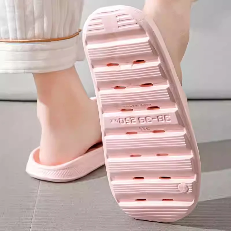 Chinelos de banheiro de eva macio, antiderrapantes, praia, secagem rápida, casa, banho, hotel, oco, vazamento, para homens e mulheres