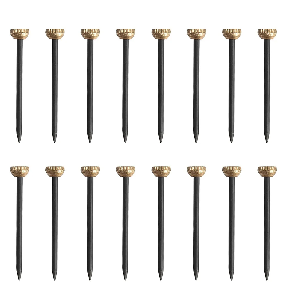 60 Pcs Copper Head Nail Copper-head Photo Nails Small Picture Hangers Pin Kits Conical Hanging Hook Office Iron Black Hooks