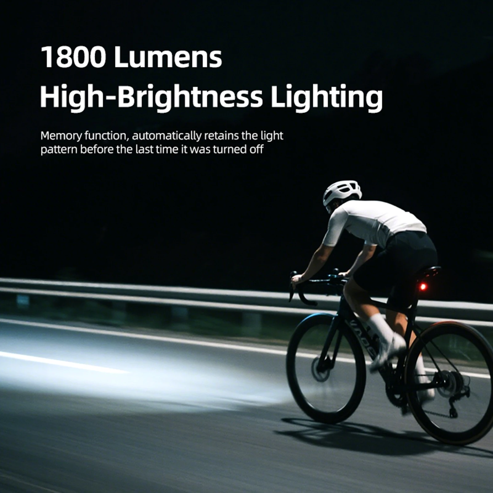รีโมทคอนโทรลไร้สายยกจักรยานไฟหน้า 1800 Lumens ยกด้านหน้าโคมไฟอลูมิเนียม CYCLAMI CYC1800 สําหรับแผนที่ MTB Mountain