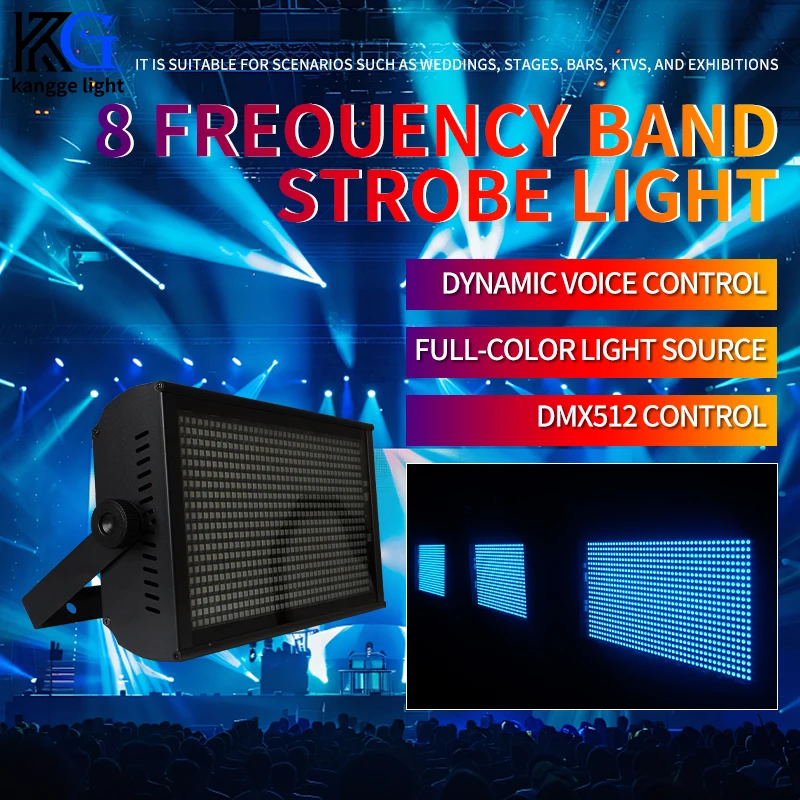 Led DJ Bar 8 Segment Strobe Light Stage RDM DMX Flash Light 3in1 Wash STrobe Effect 960pcs Bar Strobe Lights for KTV Party