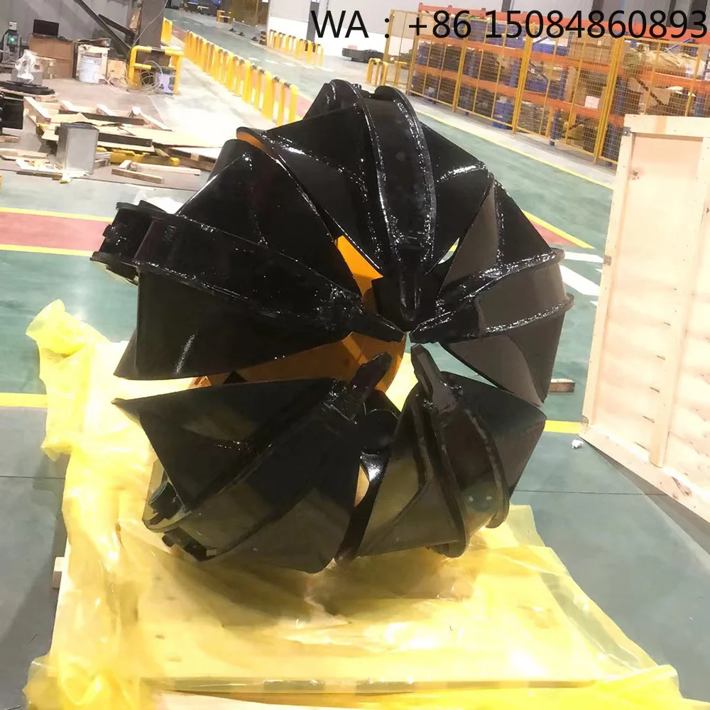 12-36Ton Excavator Rotary Orange Peel Grapple, High Efficiency Hydraulic Motor Tool For Steel Scrap Sorting