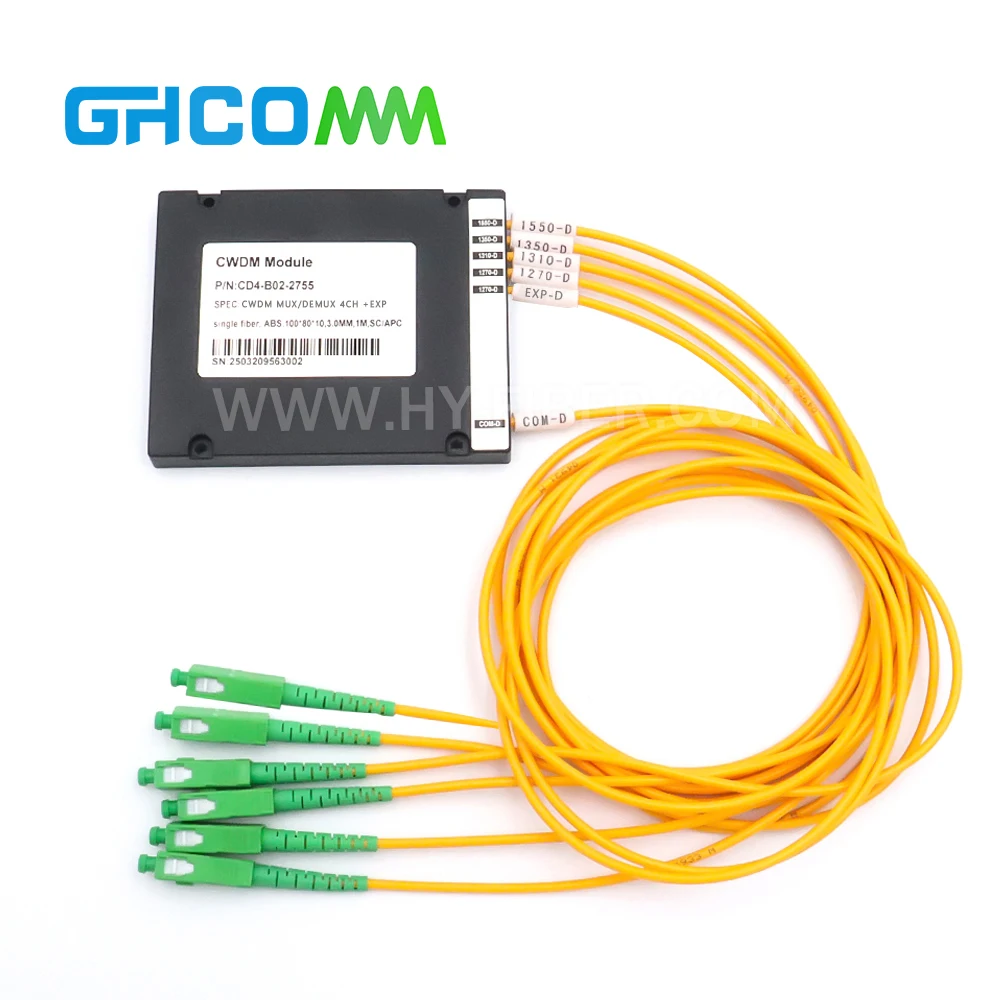 2PCS Single Fiber Wavelength Division Multiplexer with Connector SC/APC, CWDM Mux, Demux,