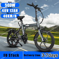 EM20 E Bike Folding 500W Motor 48V12AH Hydraulic Brake Electric Bicycle Aluminum Alloy Frame 20 Inch Tire Urban Electric Bike