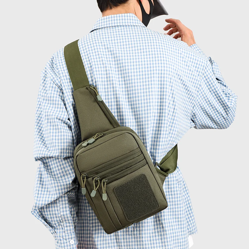 Taktische Umhängetasche für Herren – Leichte Brusttasche zum Wandern & Camping, mit sicheren Reißverschluss-Aufbewahrungstaschen – Detail 21