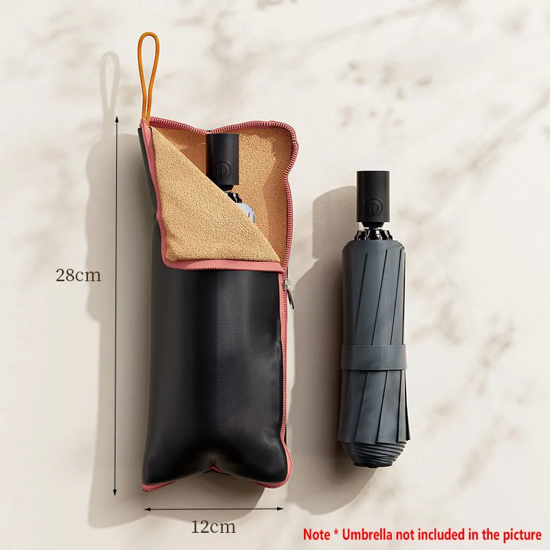 Highly Absorbent Multifunctional Umbrella Storage Bag Foldable Umbrella Storage With Hanging Rope Waterproof Umbrella Cover