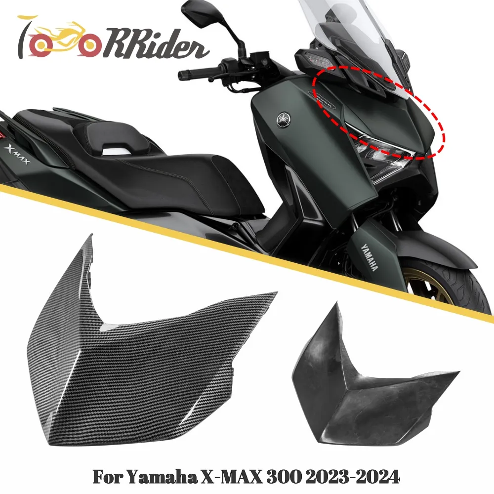 

For Yamaha XMAX X-MAX 300 2023 2024 XMAX300 Motorcycle Front Headlight Headlamp Upper Beak Nose Extension Cover Cowl Fairing