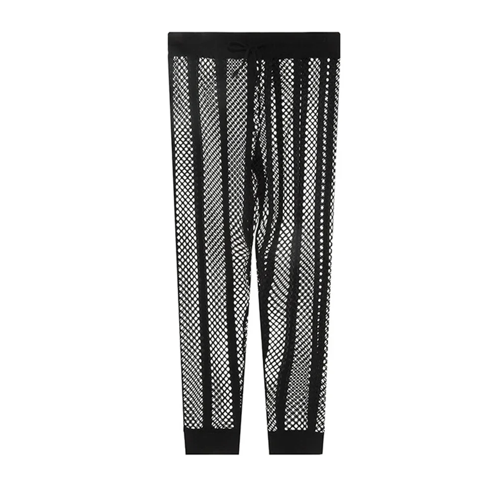 

Long Pants Men's Underwear Sheer Mesh Material Lightweight and Sexy Striped Pattern Breathable Lingerie Catered for All Season