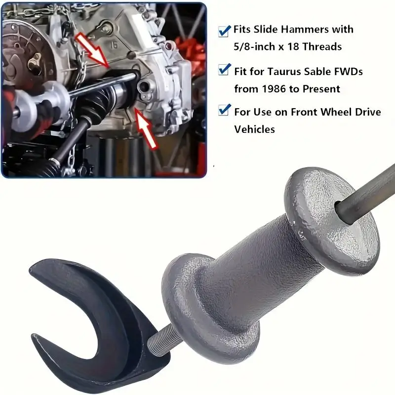 

1Set 58 Inch CV Joint Puller Tool Kit Front Wheel Drive Axle Extractor with Nut for Easy Automotive Repairs