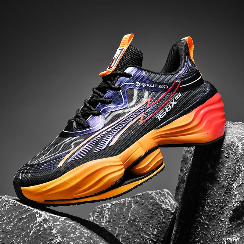 

Running Shoes Men High Quality Outdoor Marathon Soft Sole Cushioning Training Jogging Sneakers Mesh Lace-up Sports Shoes for Men