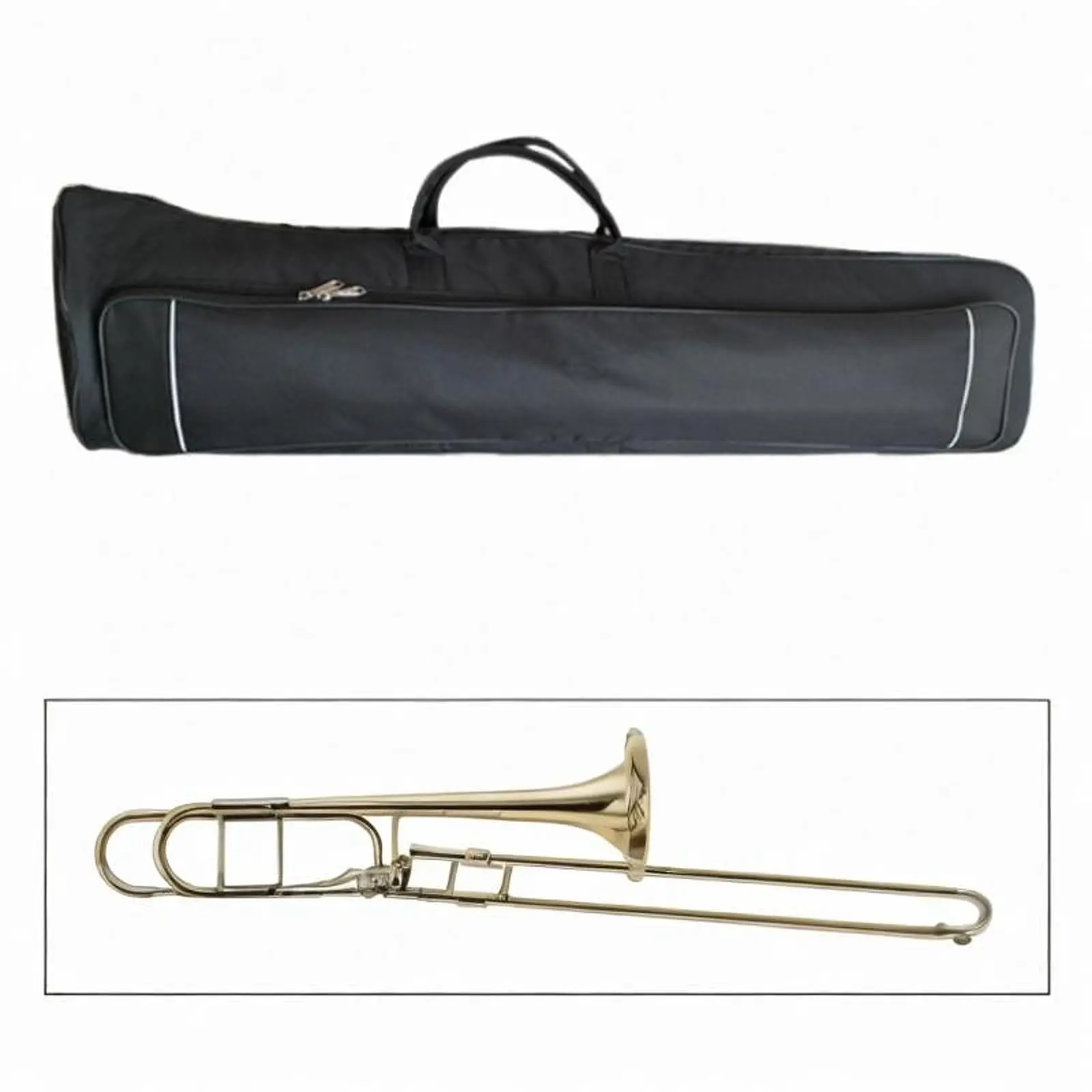 Bolsa para trombón Alto, bolsa de transporte para trombón Alto, con correa ajustable para el hombro, bolsa para viñetas, bolso de hombro para trombón para principiantes