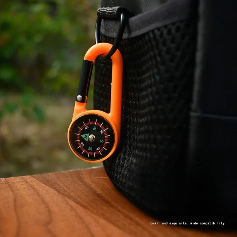 

ABS Mini Compass Carabiner Outdoor Camping Multicolor Hiking Quick Release Compass Mountaineering Tourism Survival Equipment