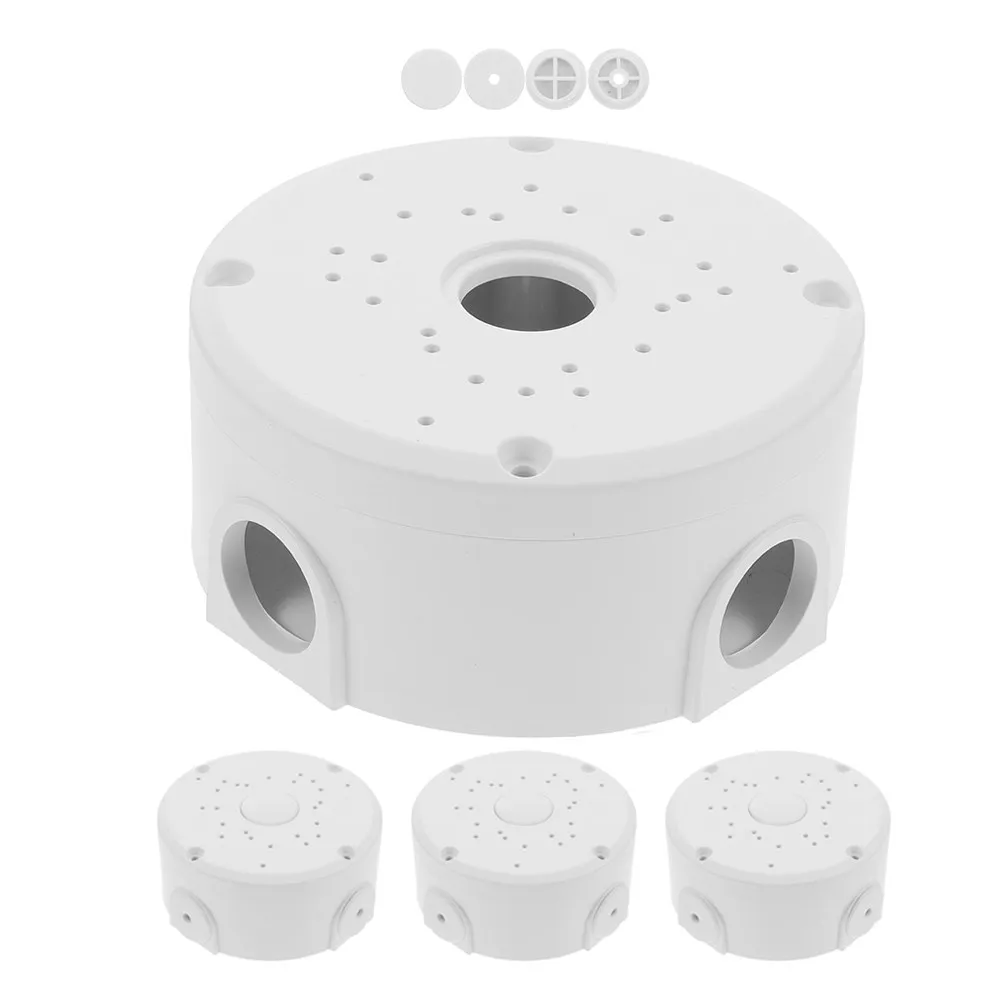 4Pcs Outdoor Junction Box Waterproof Dome Security Camera Cable Management Plastic Electrical Mounting Box Wall Ceiling