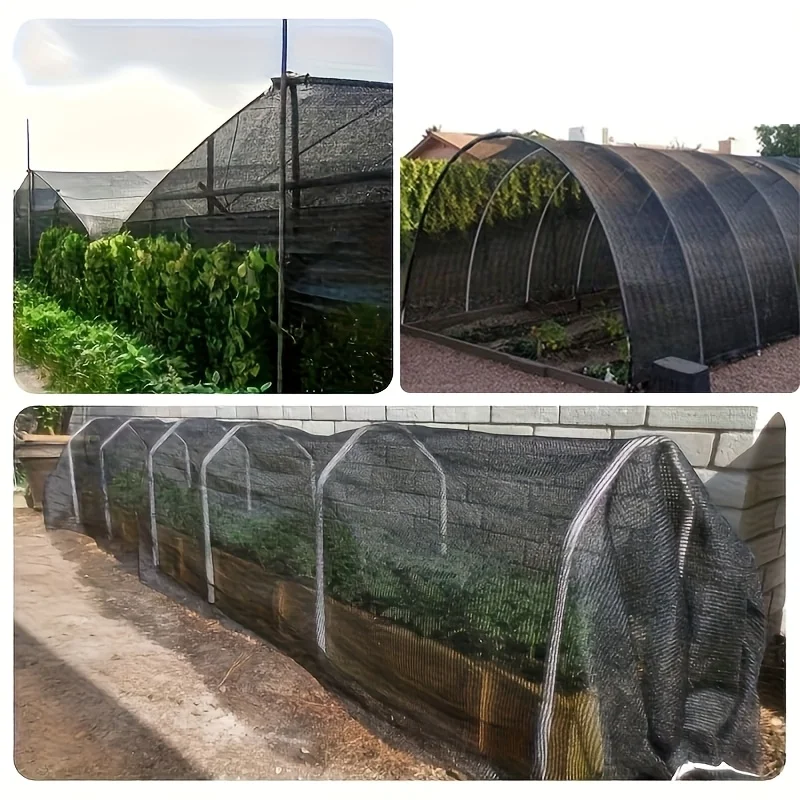 Large Black Garden Sunshade  Breathable UV Block Mesh, Sun & Heat Resistant for Greenhouse & Vegetable Garden Shade Cover, Heatr