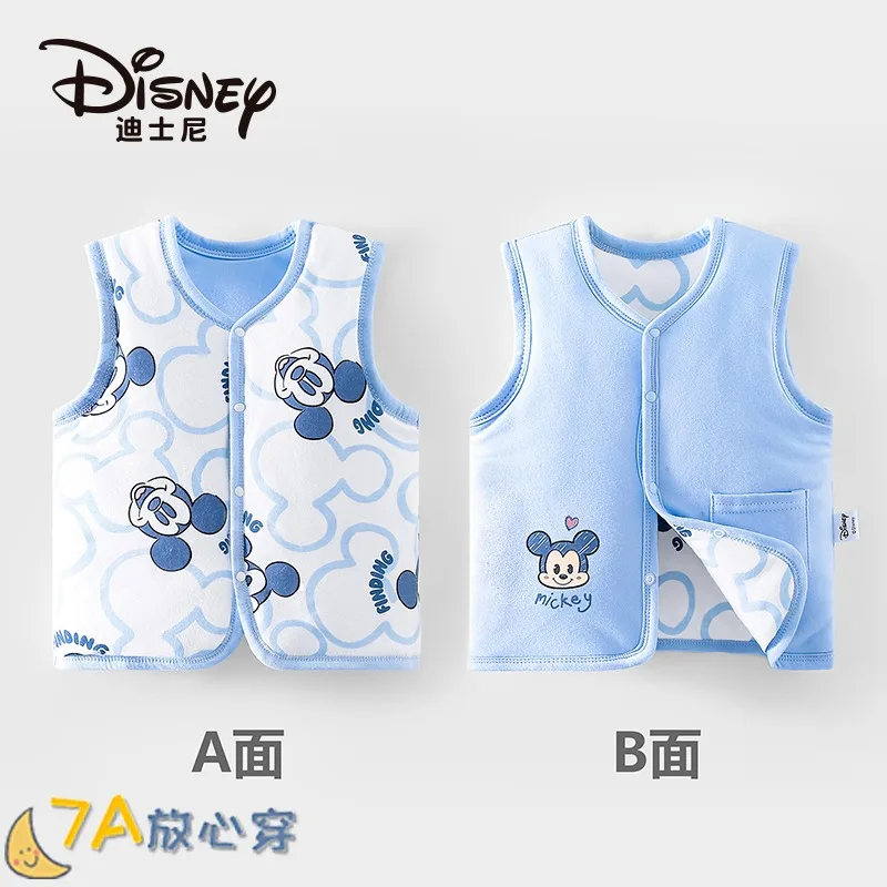 Disney Mickey Minnie Donald Duck cartoon animation autumn and winter vest outer wear quilted thermal vest for girls and boys