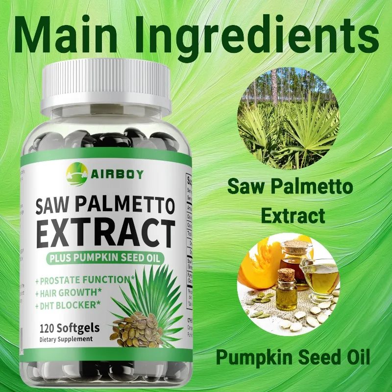 Saw Palmetto Capsules - Supports Prostate Health, Relieves Urination Problems, Promotes Hair Growth, and Improves Sleep Quality - Image 3
