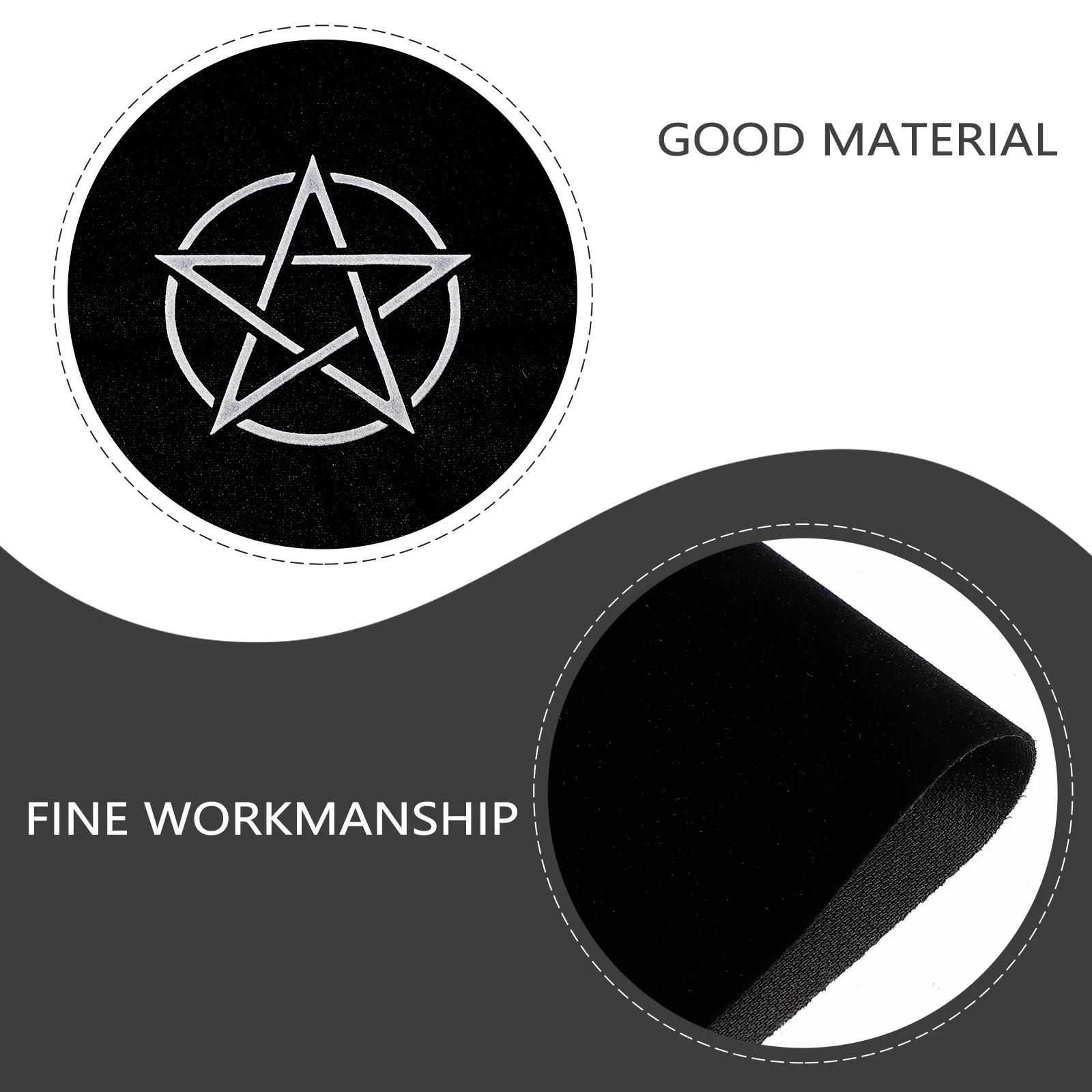 

1pc Pentagram Tablecloth Black Tarot Cloth for Game Divination Home Pentacle Tarot Tablecloth Decoration Textile