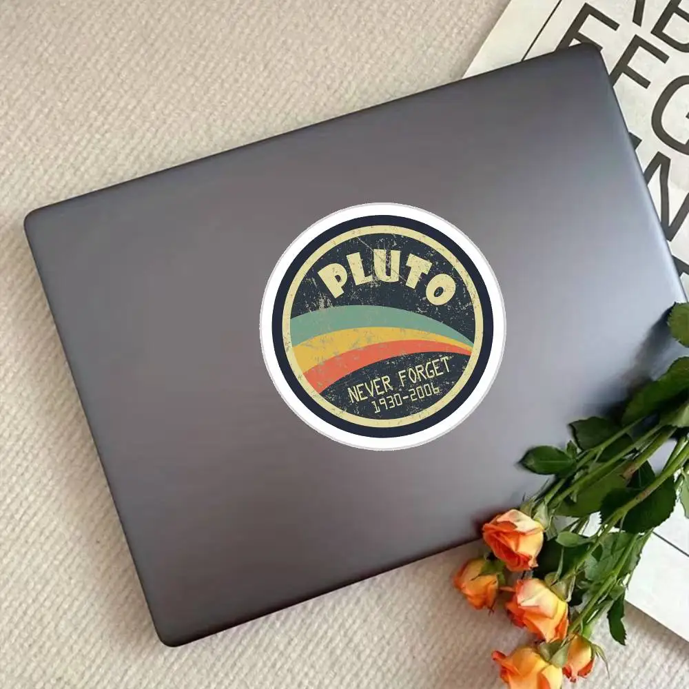 Never Forget Planet Pluto Waterproof Stickers For Decorating Car Windows Motorcycles And Computers.