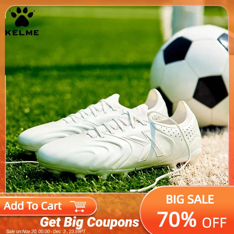 

Мужские футбольные бутсы KELME FG, противоскользящие футбольные бутсы с искусственной травой из кожи кенгуру, Спортивная тренировочная обувь для игры