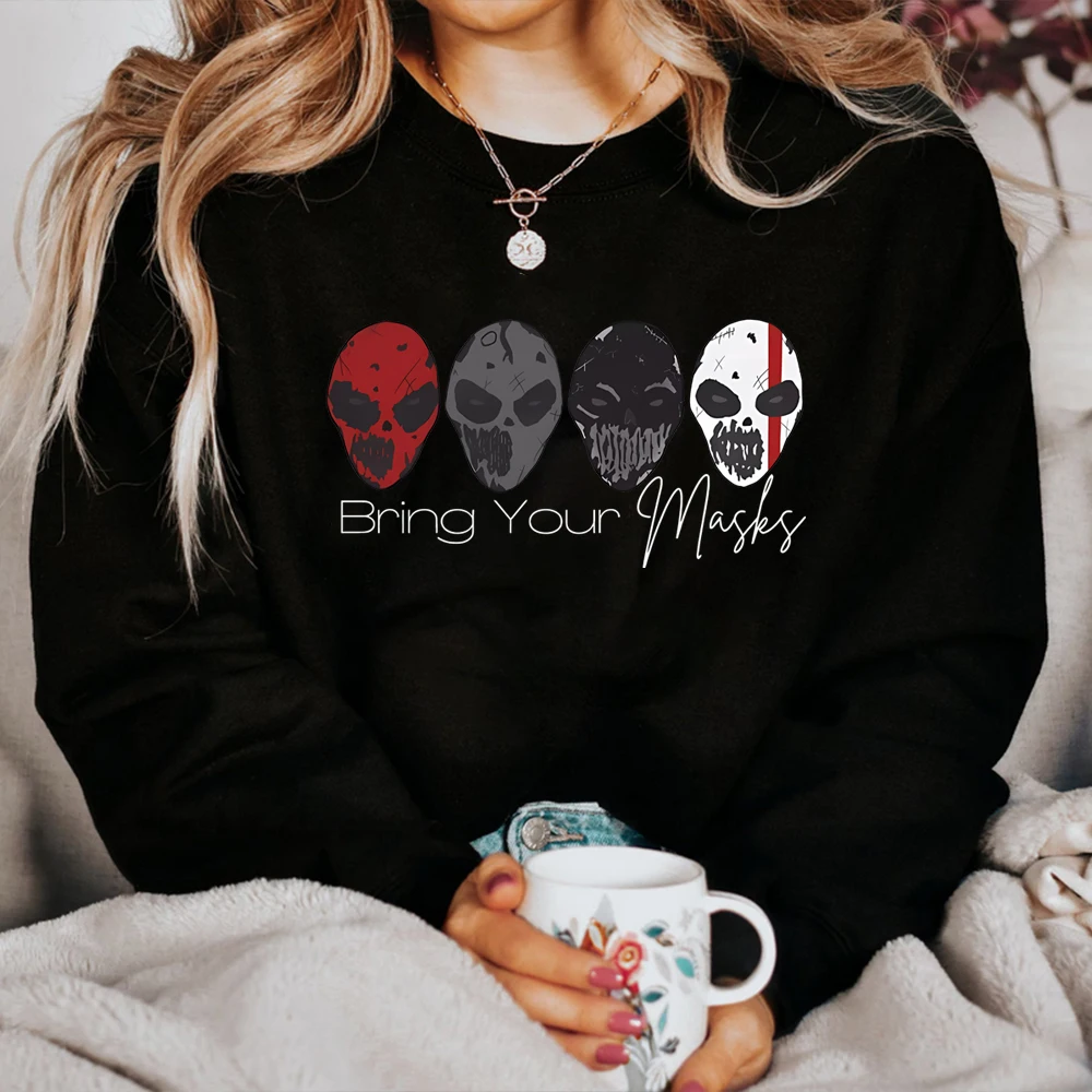 Bring Your Masks Sweatshirt Devils Night Series Sweater Penelope Douglas Shirt The Four Horsemen Graphic Sweatshirts Book Merch