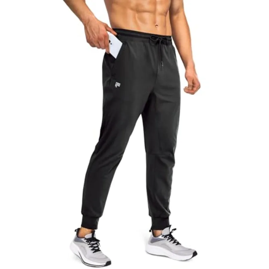 

Mens Joggers with Zipper Pockets Lightweight Sweatpants for Men Pants Athletic Workout Running Track Gym