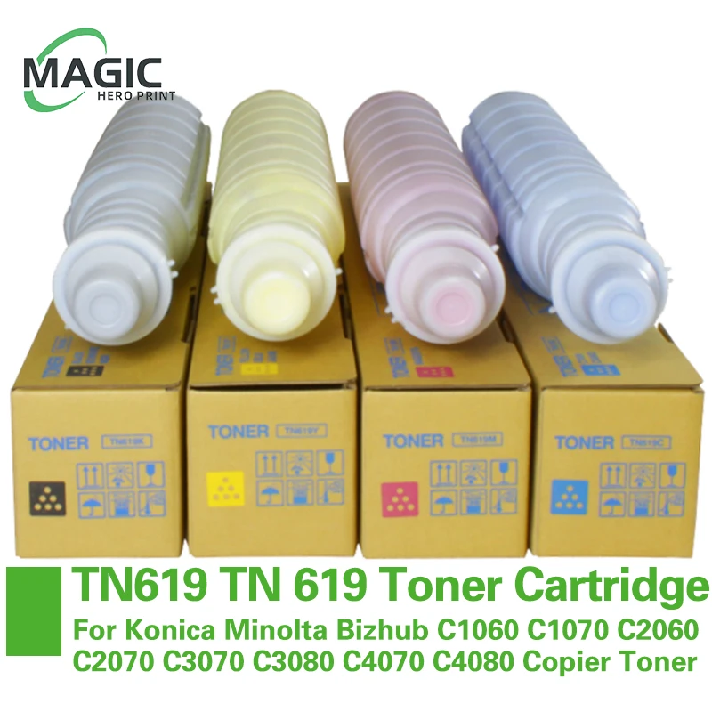 

TN619 TN 619 Compatible Toner Cartridge for Konica Minolta Bizhub C1060 C1070 C2060 C2070 C3070 C3080 C4070 C4080 Copier Toner