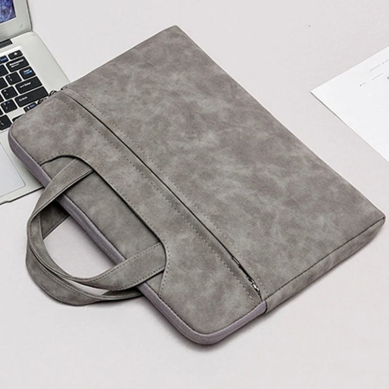 Laptop Shoulder Bag 13-15 Inch Laptop Tablet Carrying Bag PU Computer Bag