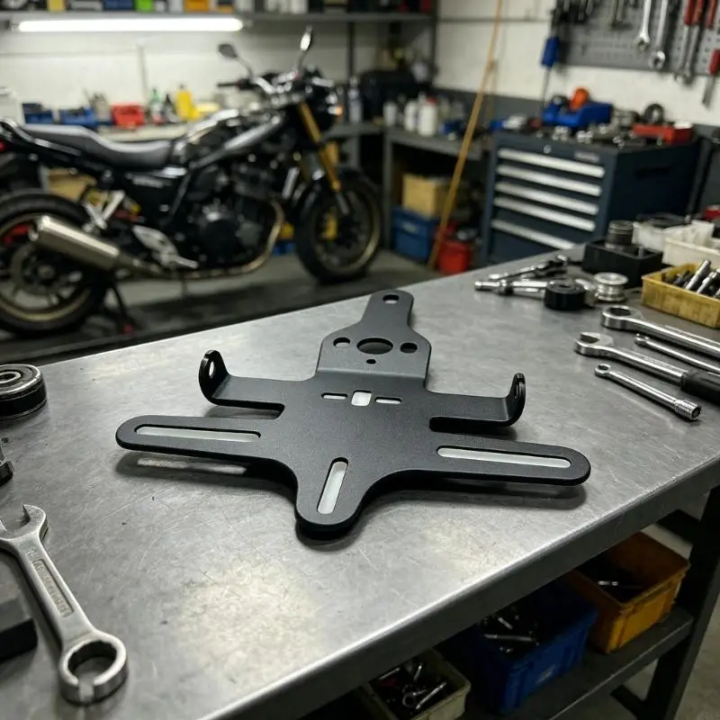 M76E-Heckplattenhalterung für 250SR 450NK-Motorräder mit Schlitzdesign-Kit – Detail 4