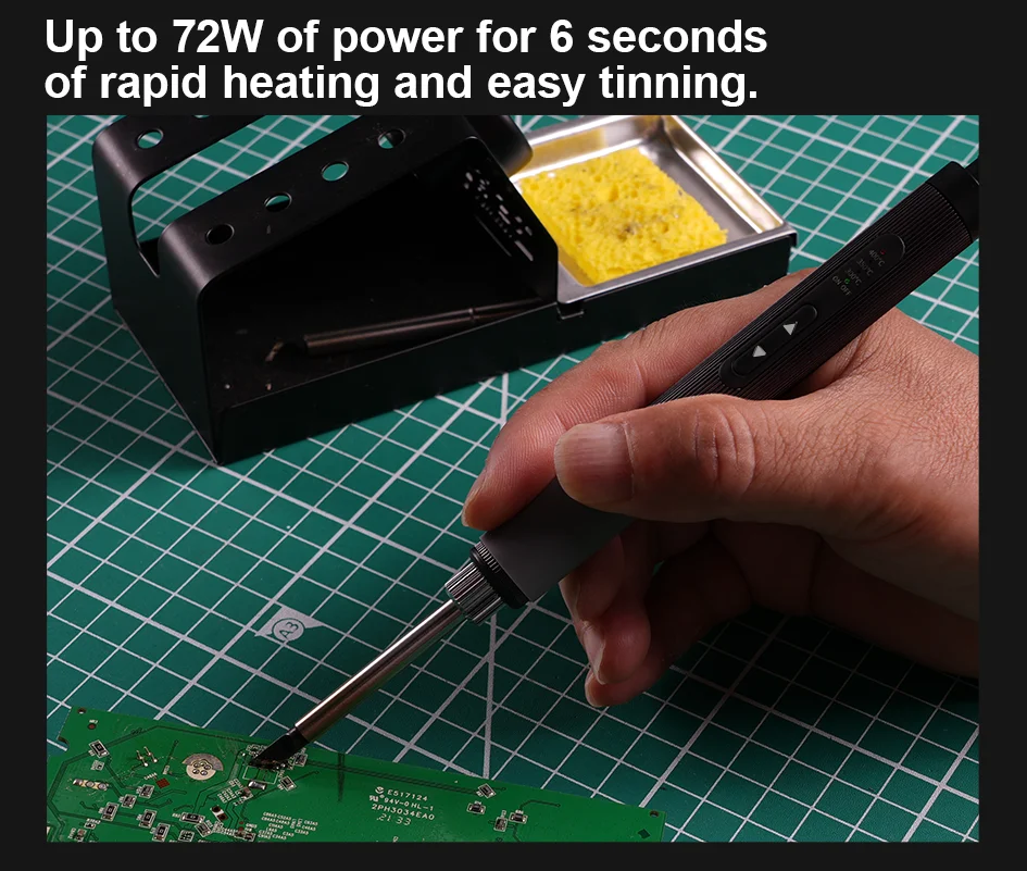 GVDA Electric Soldering Iron Welding Tool Ceramic Heater Welding Solder Rework Station Repair Heat Pencil Portable Soldering Pen