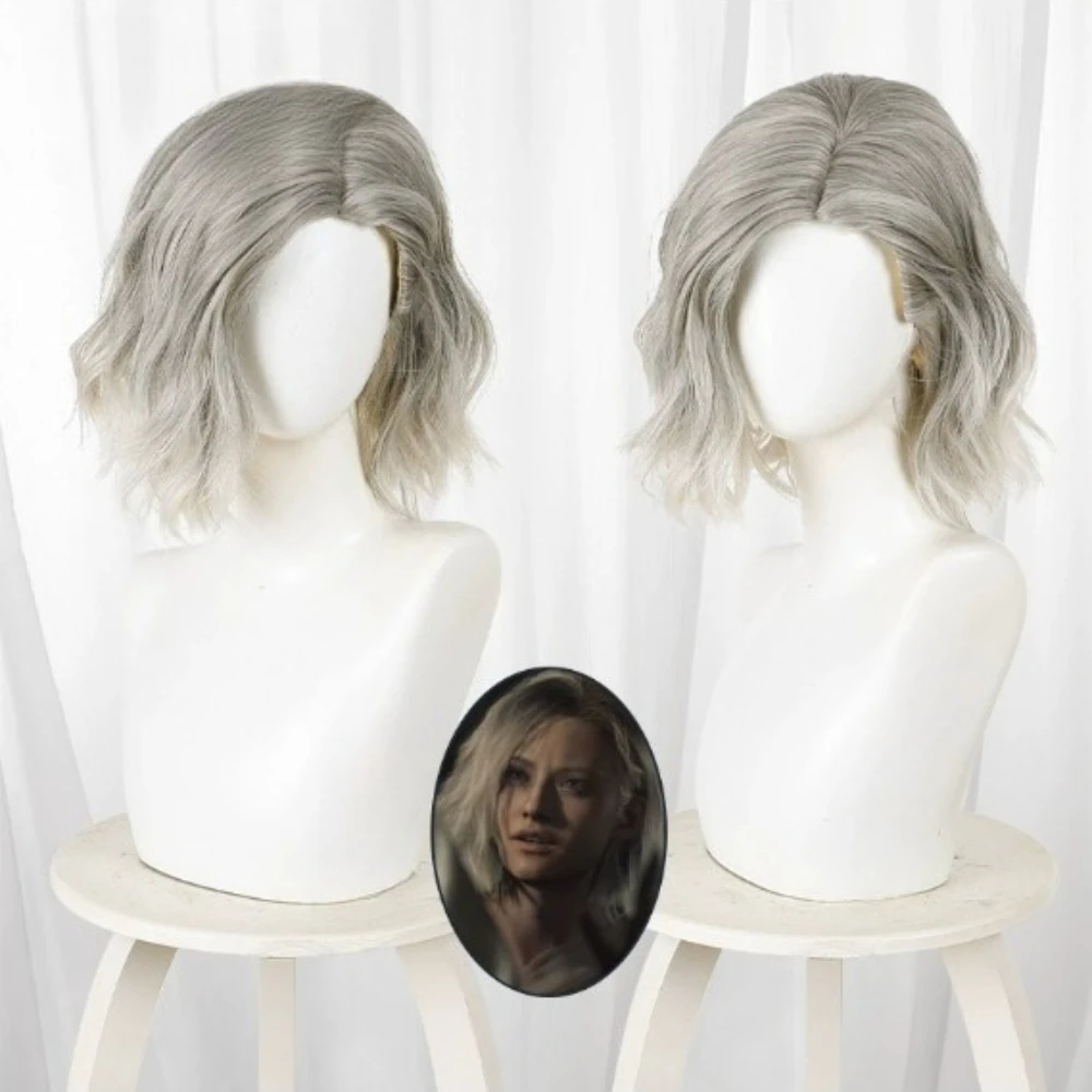 

Парик для косплея Resident Evil 9: Requiem Grace Platinum Ombre Side-Part из синтетического волокна