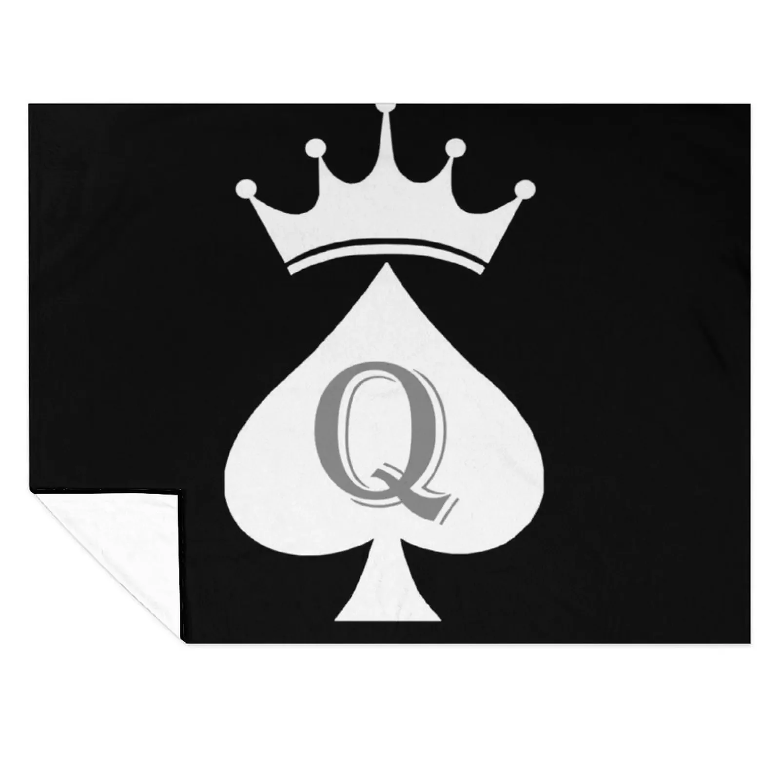 

Crowned Queen Of Spades Throw Blanket Plaid Luxury St Travel Summer Beddings Blankets