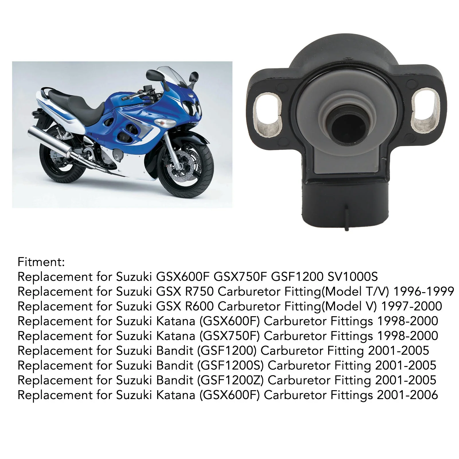 TPS Throttle Position Sensor 13550 13D60 Motorcycle Parts Replacement for Suzuki GSX600F GSX750F GSF1200 SV1000S TPS Sensor
