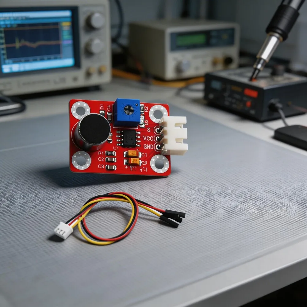 DC 5V Sound Detection Sensor Module Microphone Audio Voice Control LM386 Amplifier- For Arduino DIY Electronics Project Tool Kit