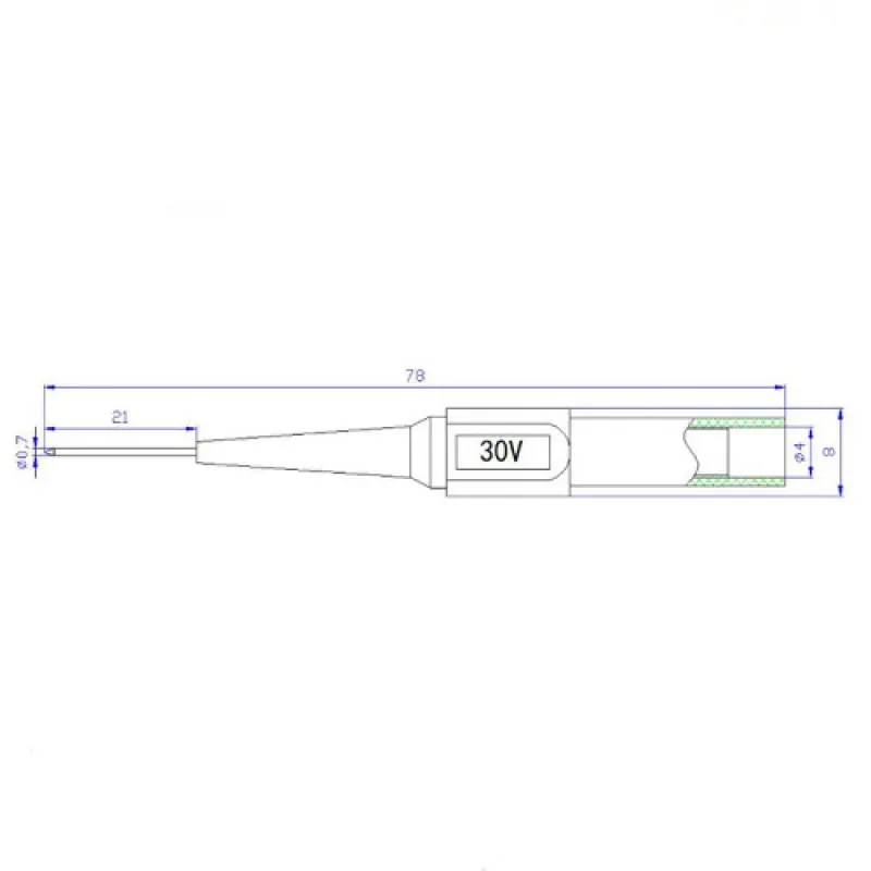 Sonda di prova multimetro Non distruttiva dell\'ago di puntura dell\'isolamento 30V-60V per la spina a Banana 0.7mm sonda del cavo di perforazione