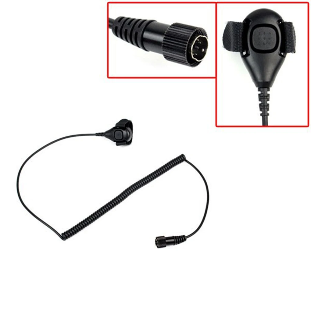 

Duarble Motorcycle Helmet Headset Microphone Earpiece Replacement for Midland Walkie Talkie Finger PTT