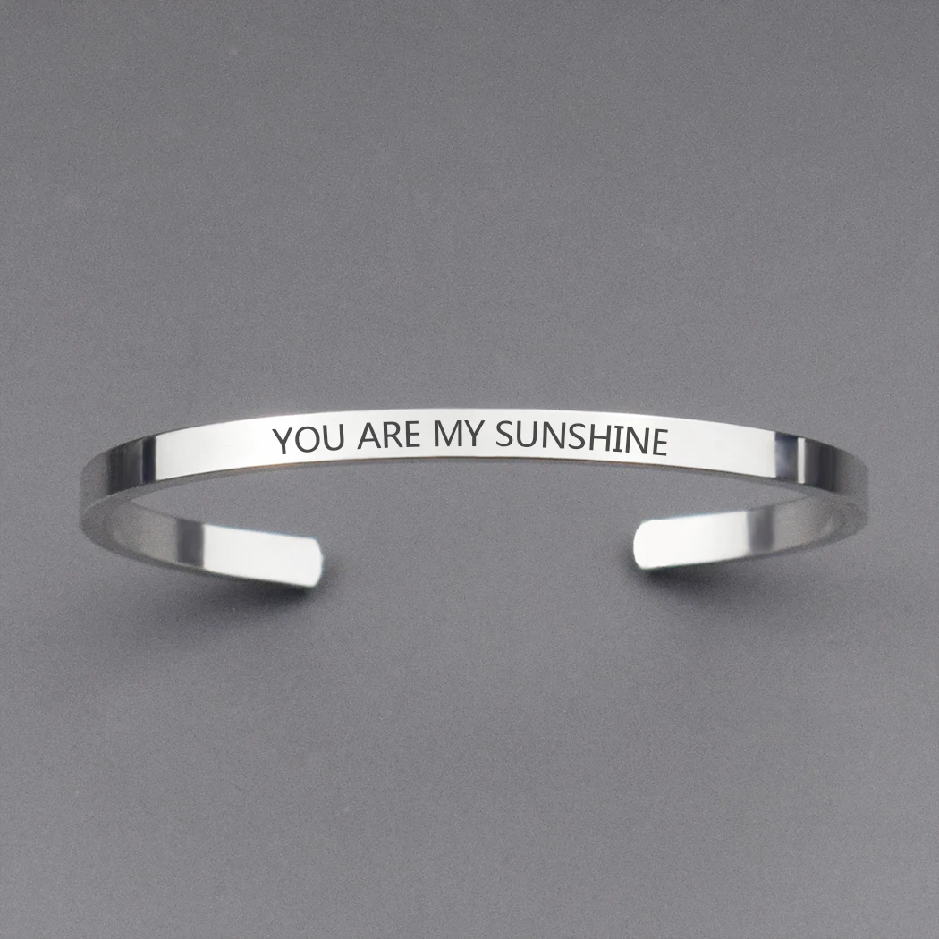 You Are My Favorite Funny Quote Alloy Metal Cuff Bracelet Bangle Friendship Bracelet Gift for Best Friend / Girlfriend