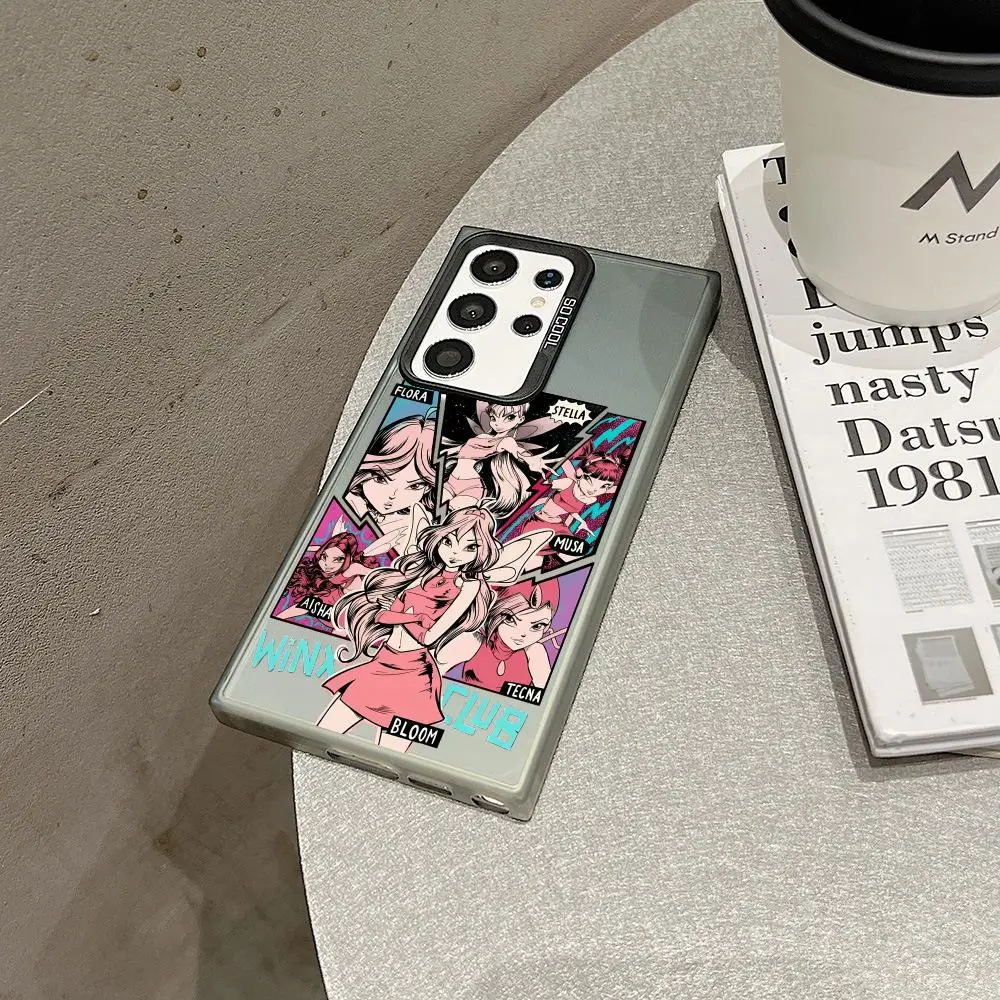W-Winx c-club funda de teléfono para Samsung Galaxy S25 S24 S23 Ultra S22 Plus S20 A55 carcasa protectora a prueba de golpes contraportada IMD