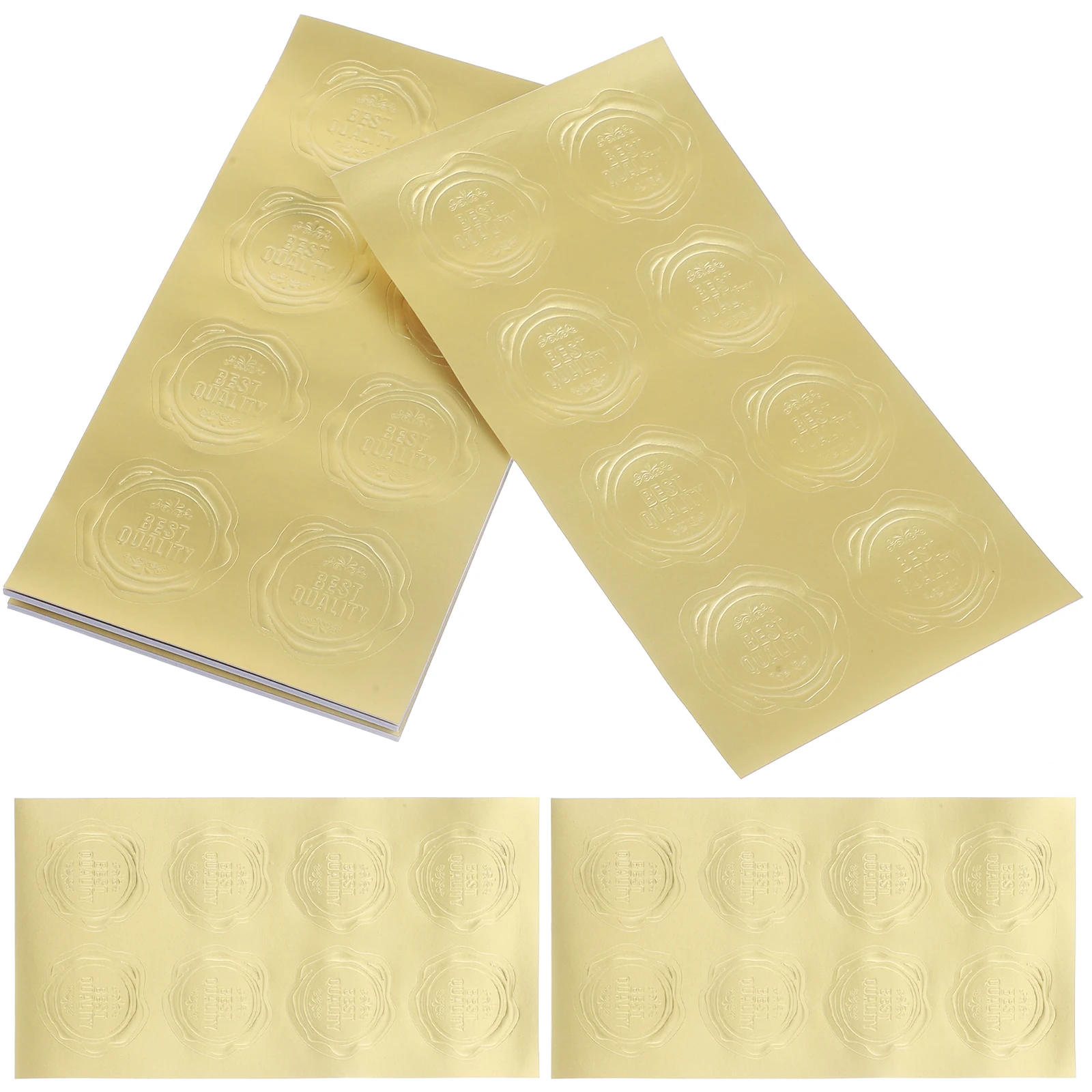 

20 Sheets Seal Stickers Gold Foil Embossed Self Adhesive Envelope Sealer Labels Envelope Labels for Gifts Packaging