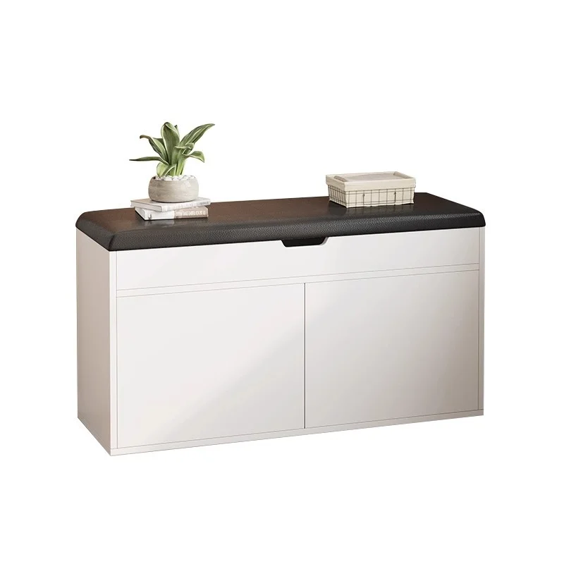 Multifunctional Shoe Bench Storage Stool, Entryway Hallway Organizer Easy Assembly Modern Entry