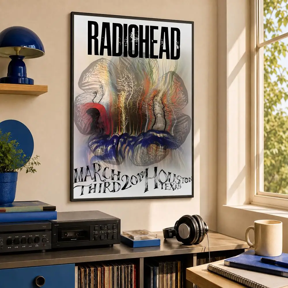 Band R-Radiohead Poster HD PP Waterproof Wall Decor for Living Room Bedroom Gaming Room Cafe Unique Gift
