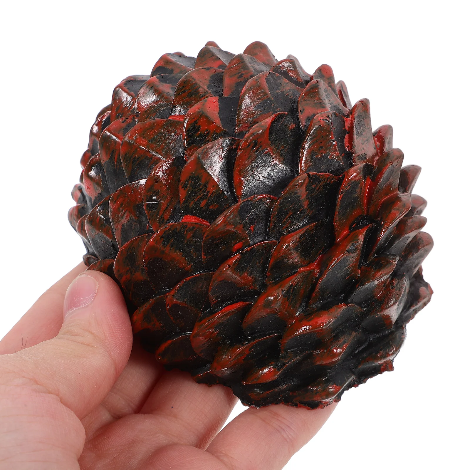 Garden Key Holder Box Pine Cone Shaped Resin Outdoor Key Storage Container for Spare Keys and Small Valuables Statues for Garden