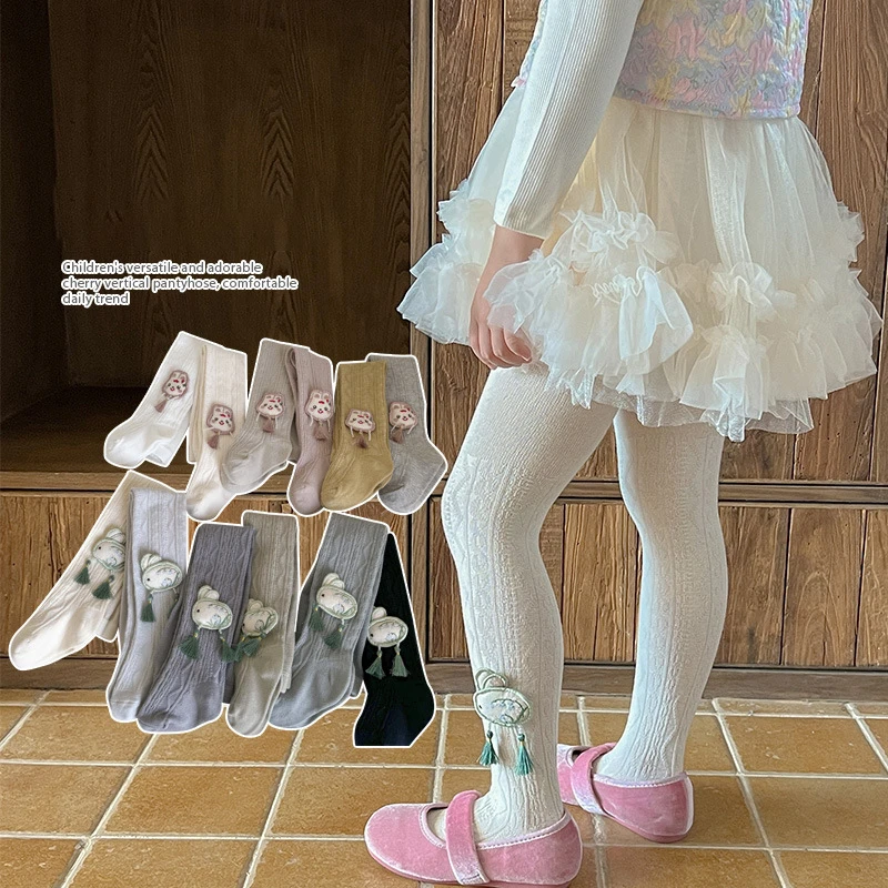 

Детские леггинсы принцессы, осенние теплые колготки, чулки, детская верхняя одежда, носки, милые детские штаны с героями мультфильмов, однотонные хлопковые вязаные брюки