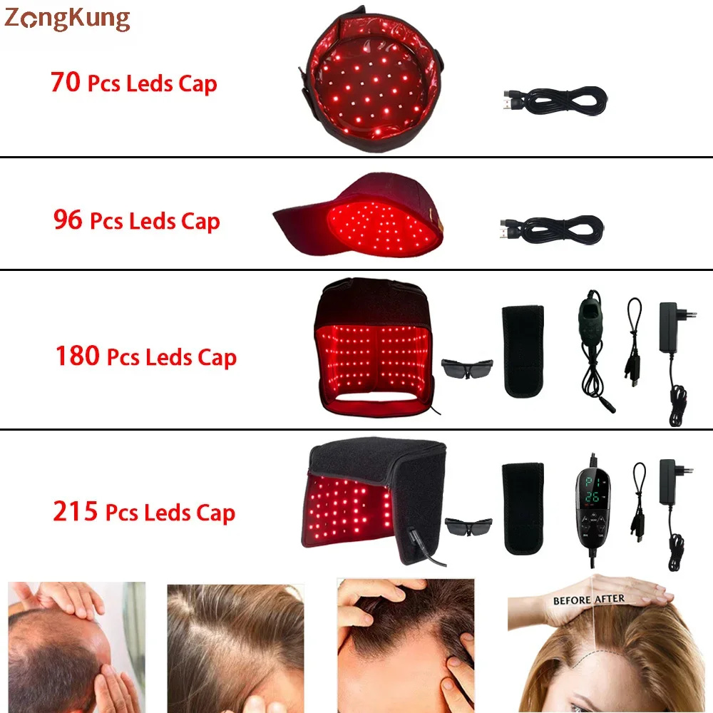 Many Styles Red Light Therapy Cap Infrared Light Device for Hair Fast Regrowth Thinning Hair Migraine Relief Cap Anti Hair Loss