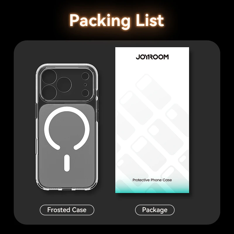 Etui Joyroom do iPhone 18 Pro Max Magnetyczne Matowe Etui Ochrona Obiektywu Pokrowiec Matowy do iPhone 18 Pro Pokrowiec na Ładowarkę Bezprzewodową — zdjęcie produktu 6