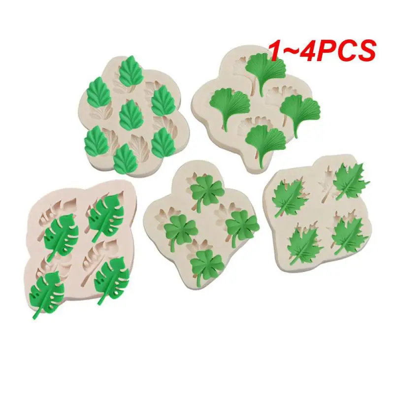 1~4PCS Cake Silicone Mold Easy To Release One Piece Ginkgo Biloba Country Style Baking Utensils Silicone Saccharine Mold