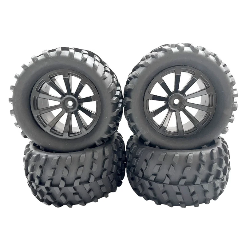 

WOTT-4Pcs 82Mm Rubber Wheel Tire 12Mm Hex For Wltoys 144001 144010 124007 124016 124017 124019 12428 104001 RC Car Upgrades