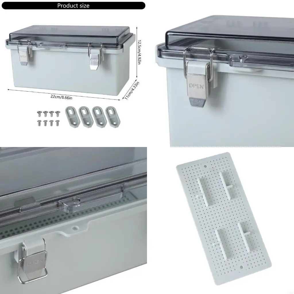 G92C Junction Box Waterproof Clear Cover Indoor Outdoor Cable Junction Box Electrical Project Enclosure Distribution Box